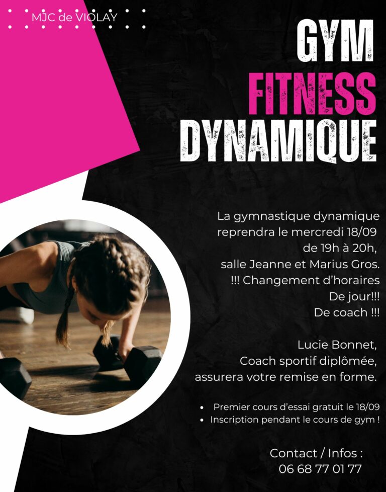 Nouveau cours de gym dynamique