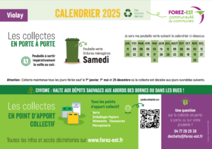 Lire la suite à propos de l’article Calendrier 2025 des collectes ordures ménagères