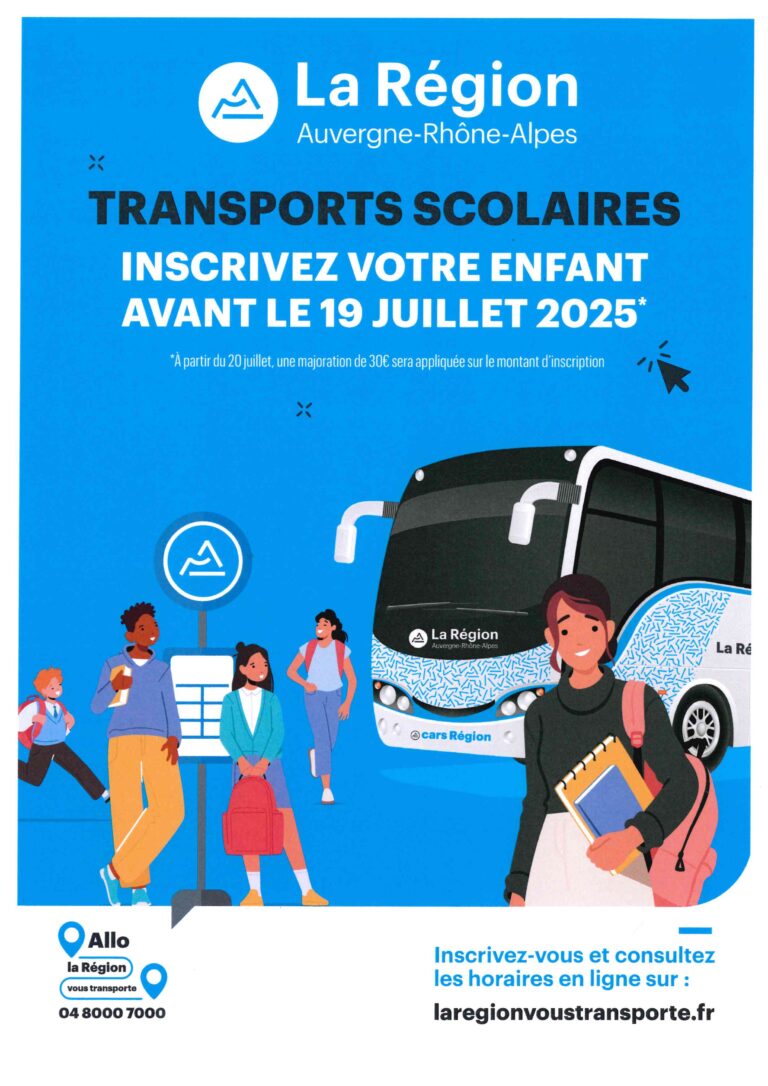 Inscriptions transport scolaire