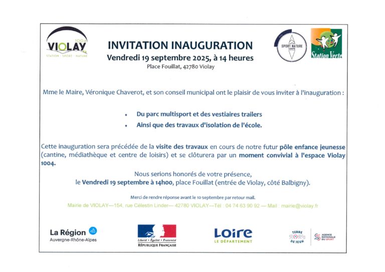 Inauguration le 19 septembre
