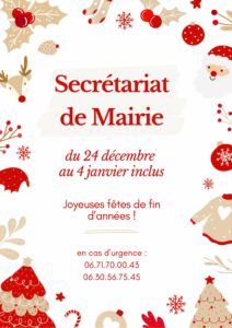 Lire la suite à propos de l’article Fermeture du secrétariat de mairie