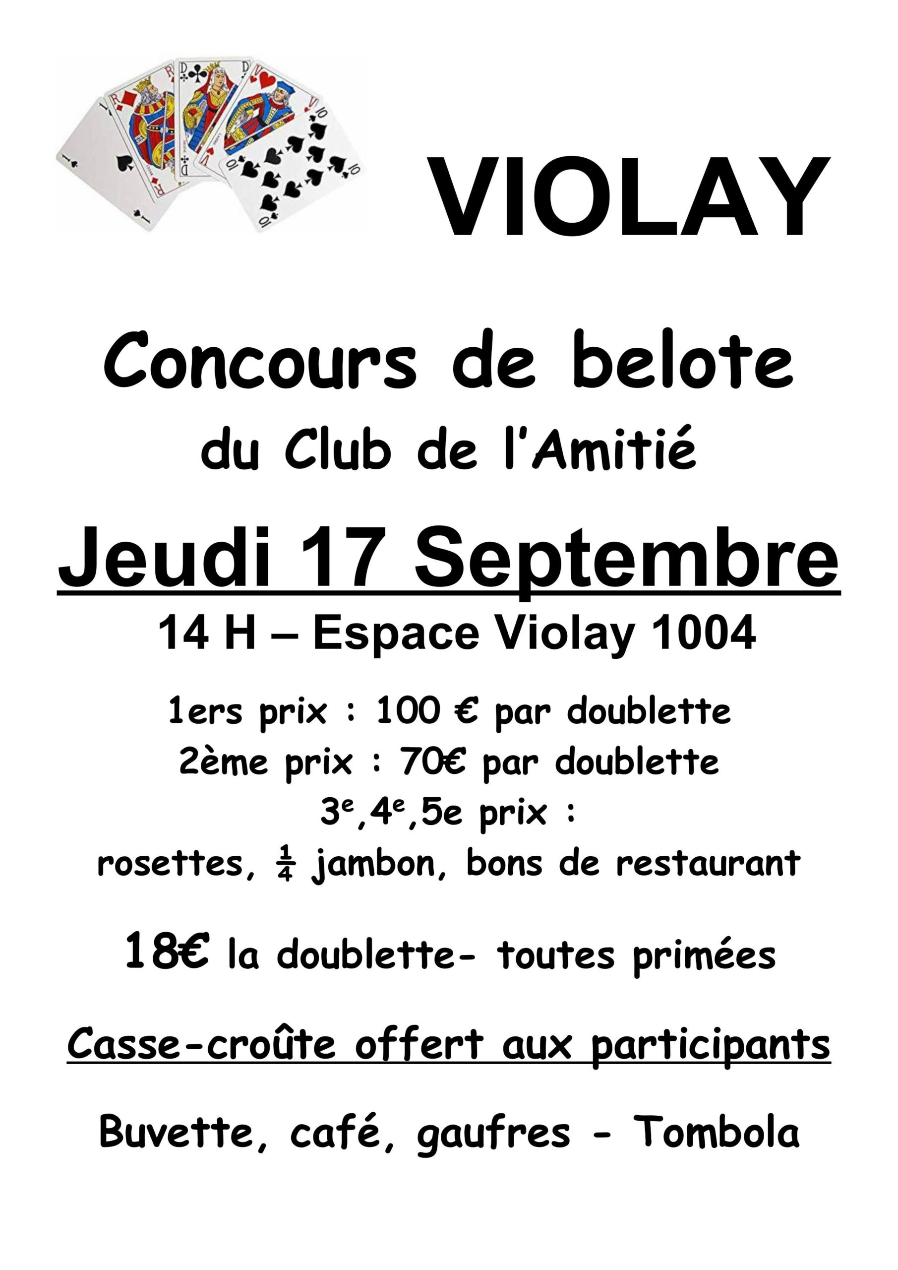 Lire la suite à propos de l’article Concours de belote