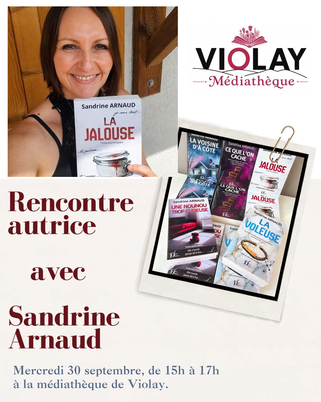 Lire la suite à propos de l’article Rencontre autrice avec Sandrine Arnaud