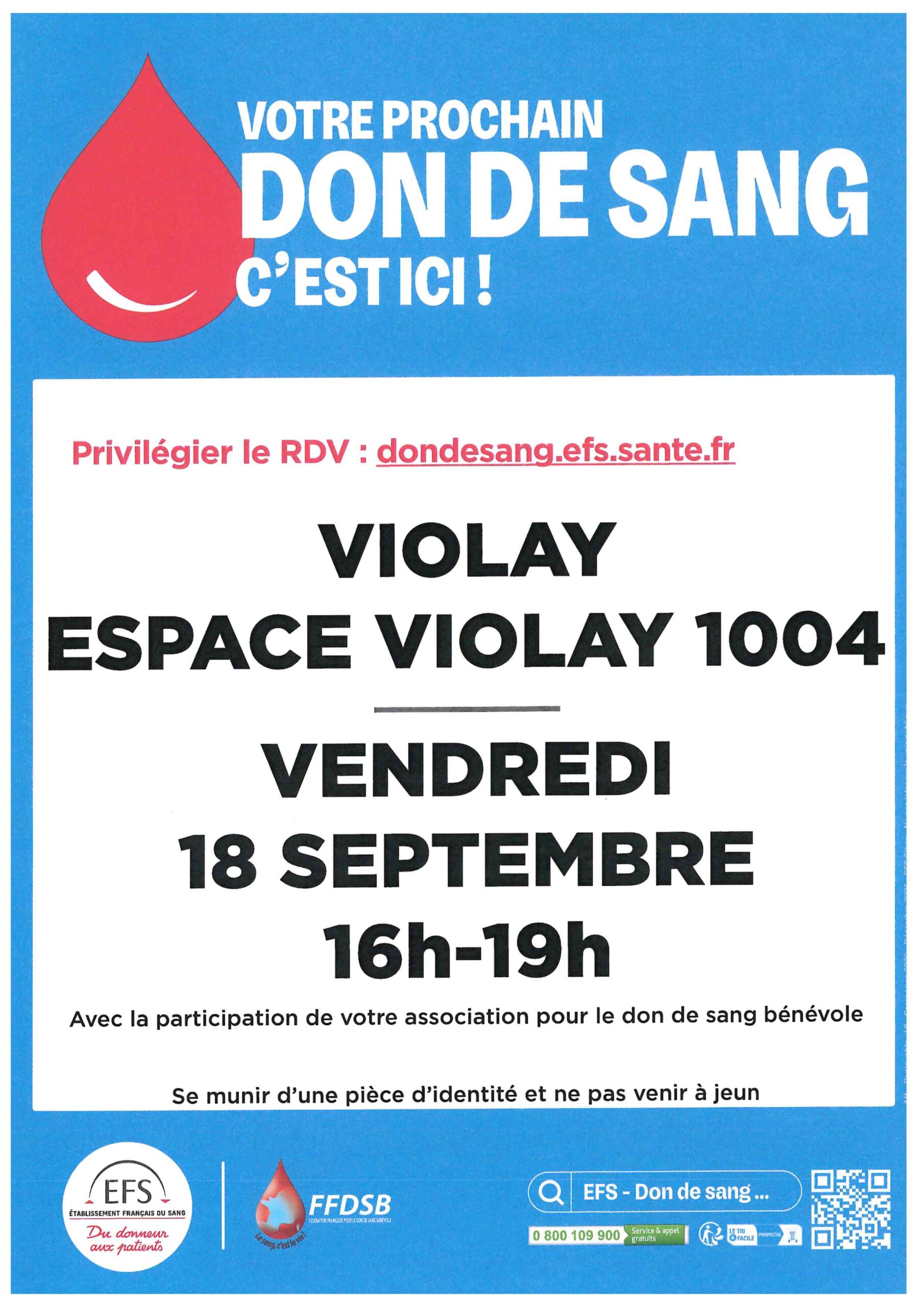 Lire la suite à propos de l’article Don du sang