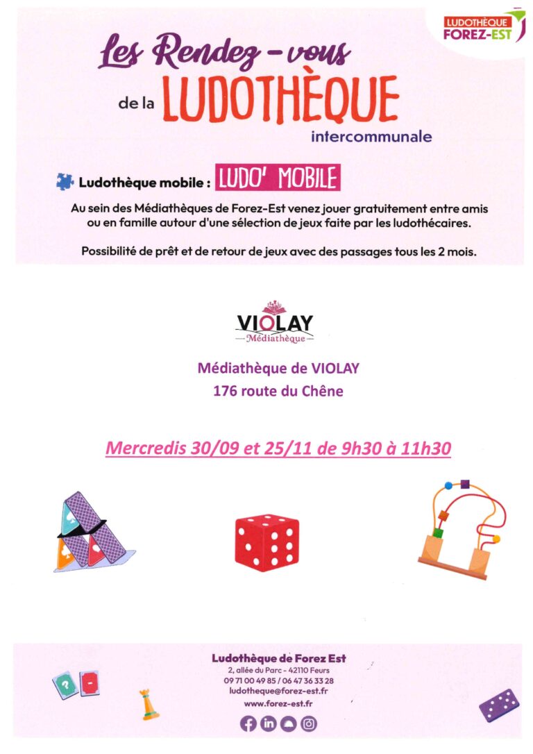 La ludothèque à la médiathèque de Violay