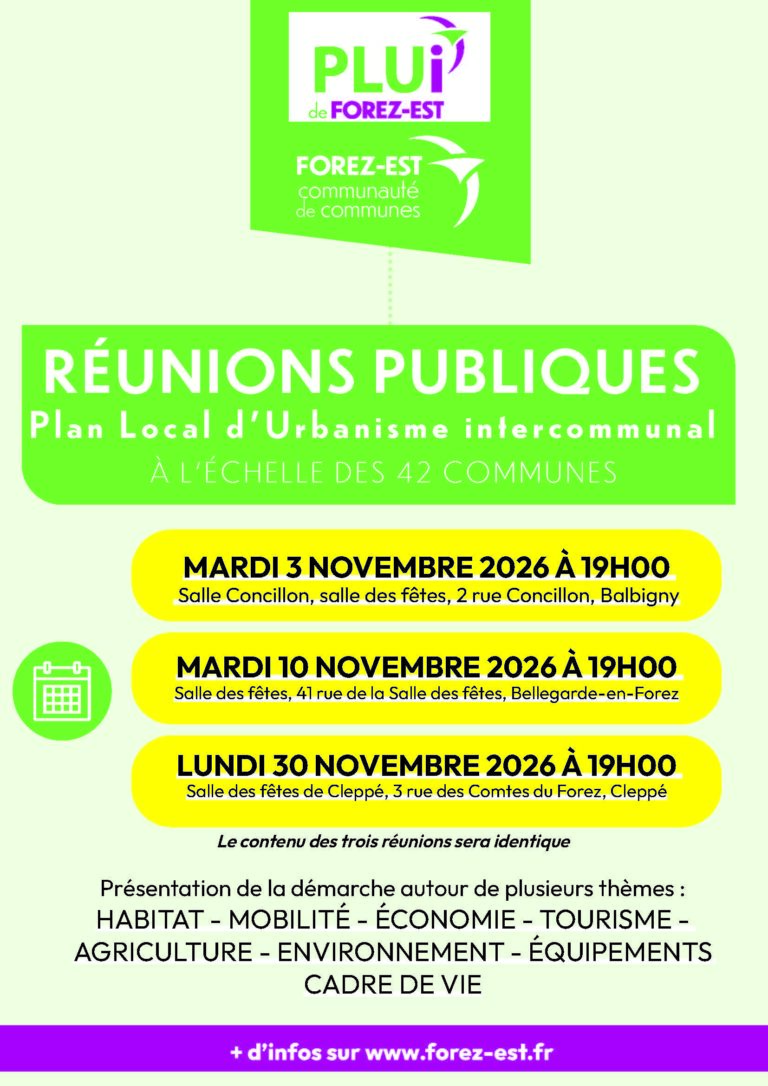 Réunions publiques PLUI