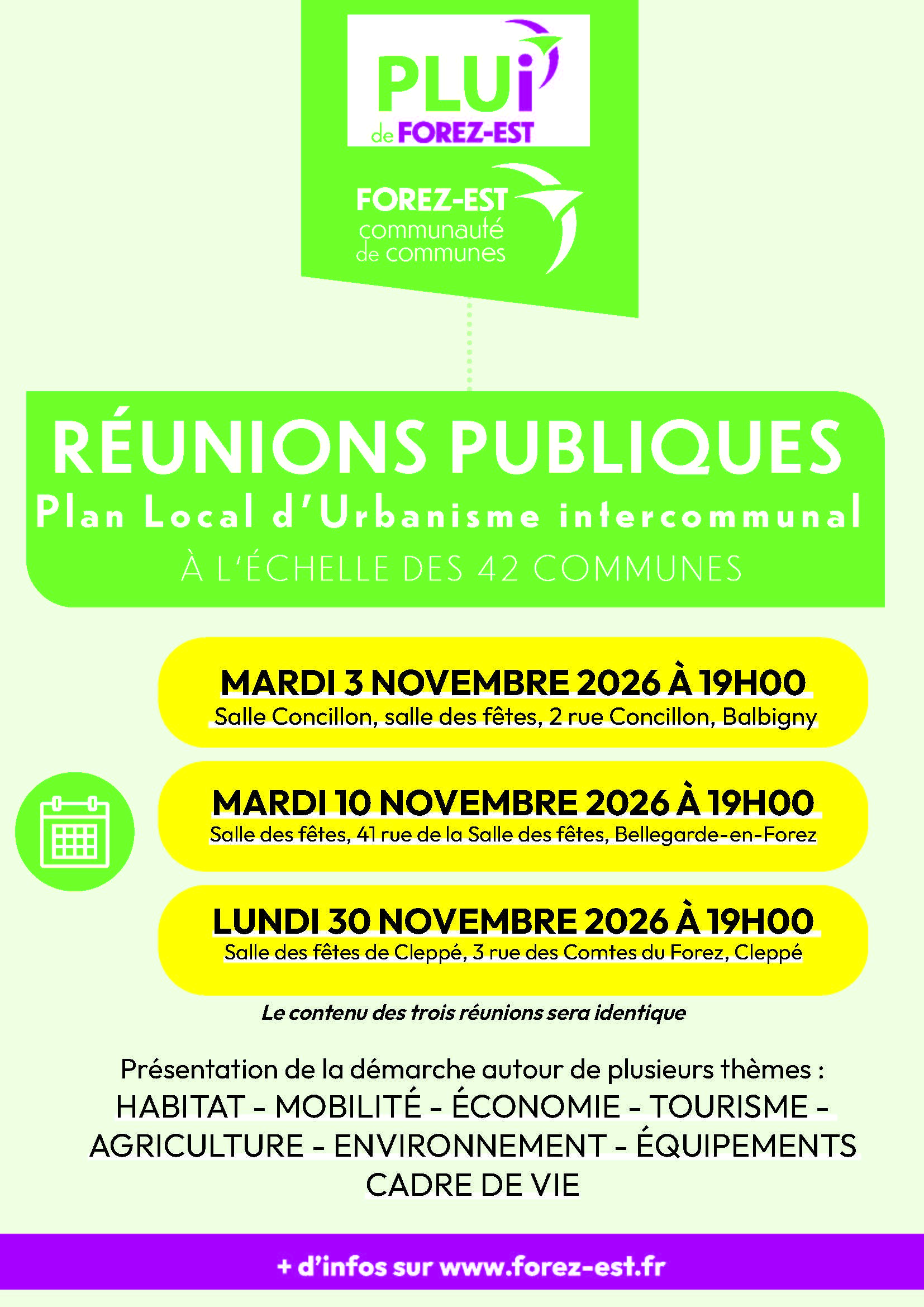 Lire la suite à propos de l’article Réunions publiques PLUI